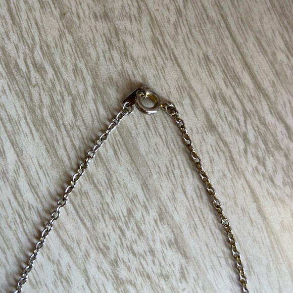 Heart charm necklace - silver and jewels - Picture 3 of 4